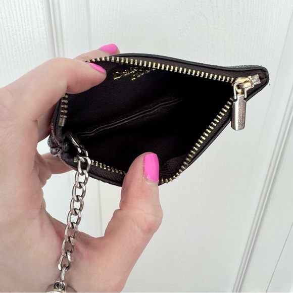 Checkered Brown DAISY ROSE Key Change Pouch AS IS - Picture 9 of 10